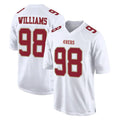SF.49ers #98 Mykel Williams Player White Fashion Home Game Edoa Stitched Jerseys
