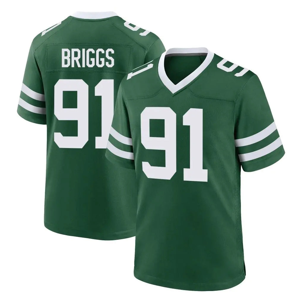NY.Jets #91 Jowon Briggs Player Green Legacy Home Game Edoa Stitched Jerseys