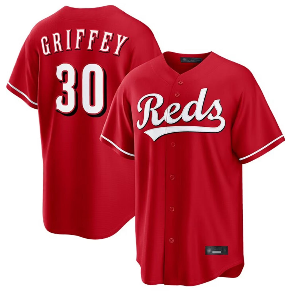 C.Reds #30 Ken Griffey Player Red Home Game Edoa Stitched Jerseys