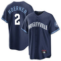 C.Cubs #2 Nico Hoerner Player Navy City Connect Home Game Edoa Stitched Jerseys