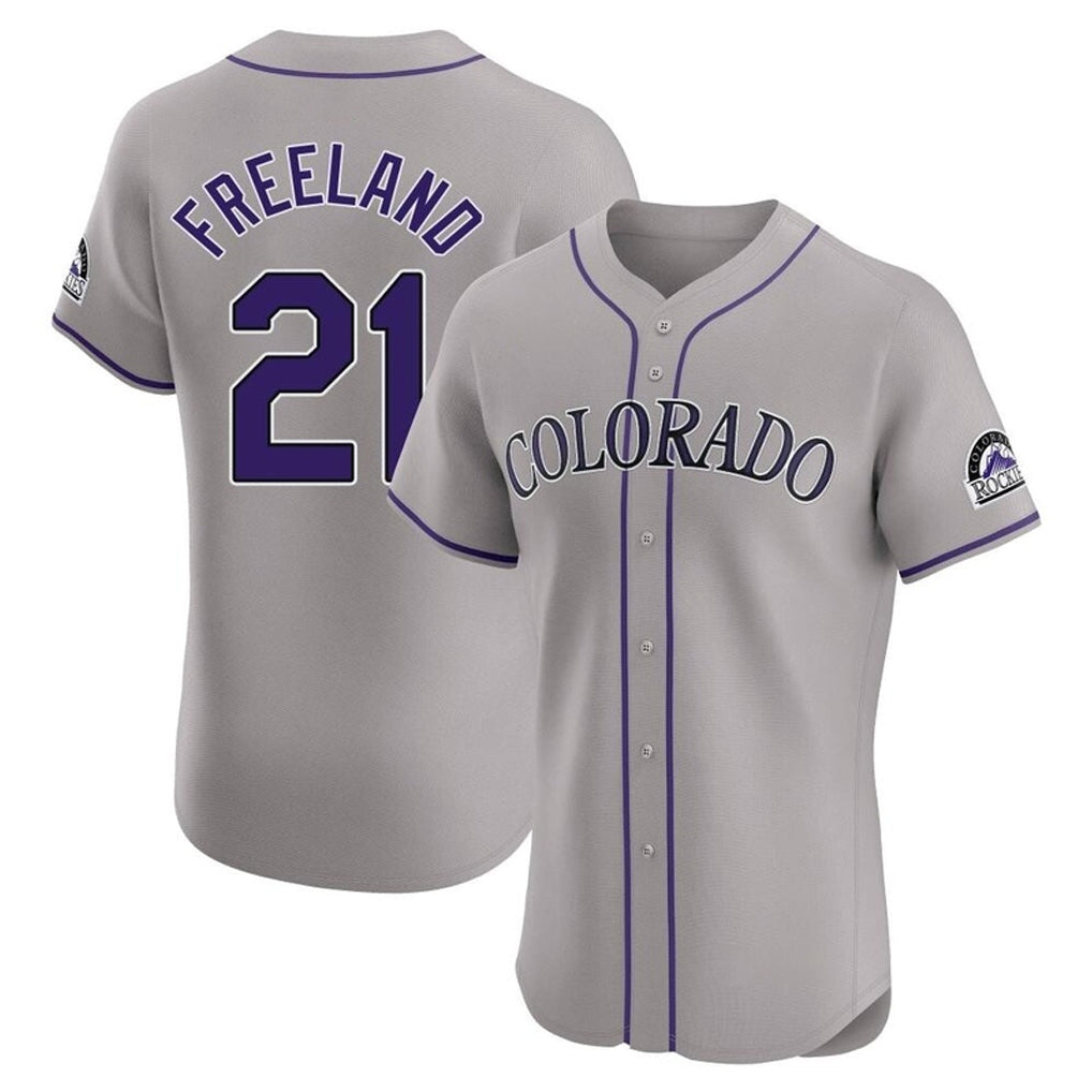 C.Rockies #21 Kyle Freeland Player Gray Limited Elite Home Edoa Stitched Jerseys