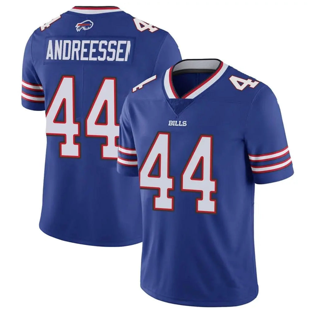 B.Bills #44 Joe Andreessen Player Royal Vapor Untouchable Limited Edoa Stitched Jerseys