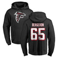 A.Falcons #65 Matthew Bergeron Player Black LOGO Pullover Hoodies Home Game Edoa Stitched Jerseys