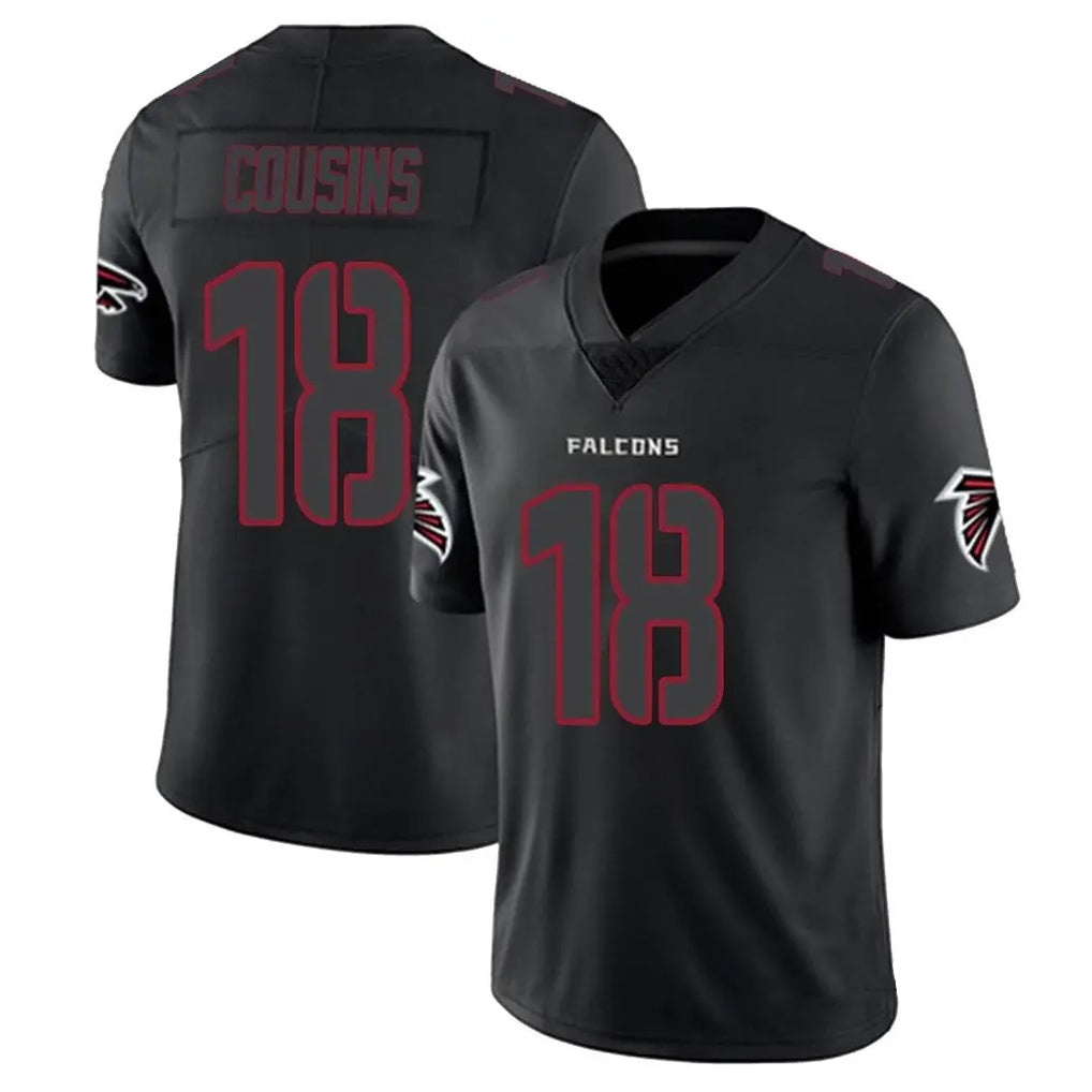 A.Falcons #18 Kirk Cousins Player Black Impact Limited Game Edoa Stitched Jerseys