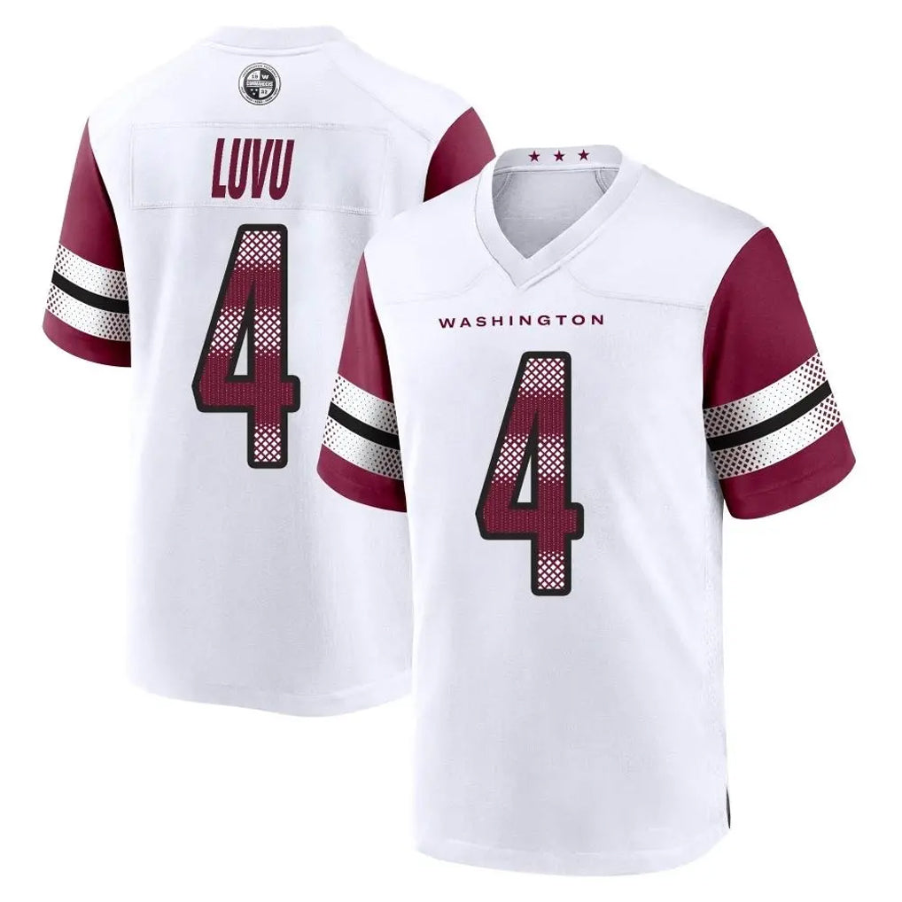 W.Commanders #4 Frankie Luvu Player White Game Home Edoa Stitched Jerseys