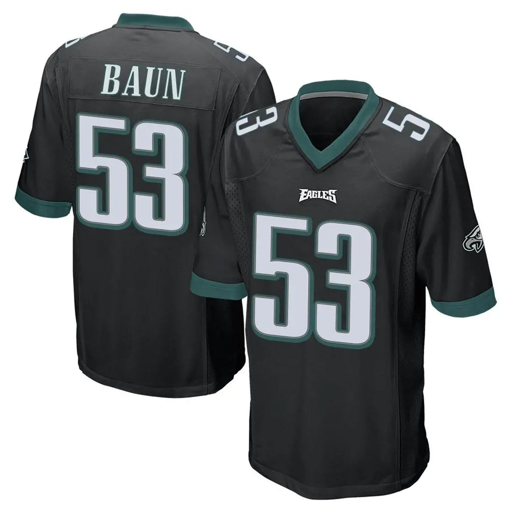 P.Eagles #53 Zack Baun Player Black Home Game Edoa Stitched Jerseys