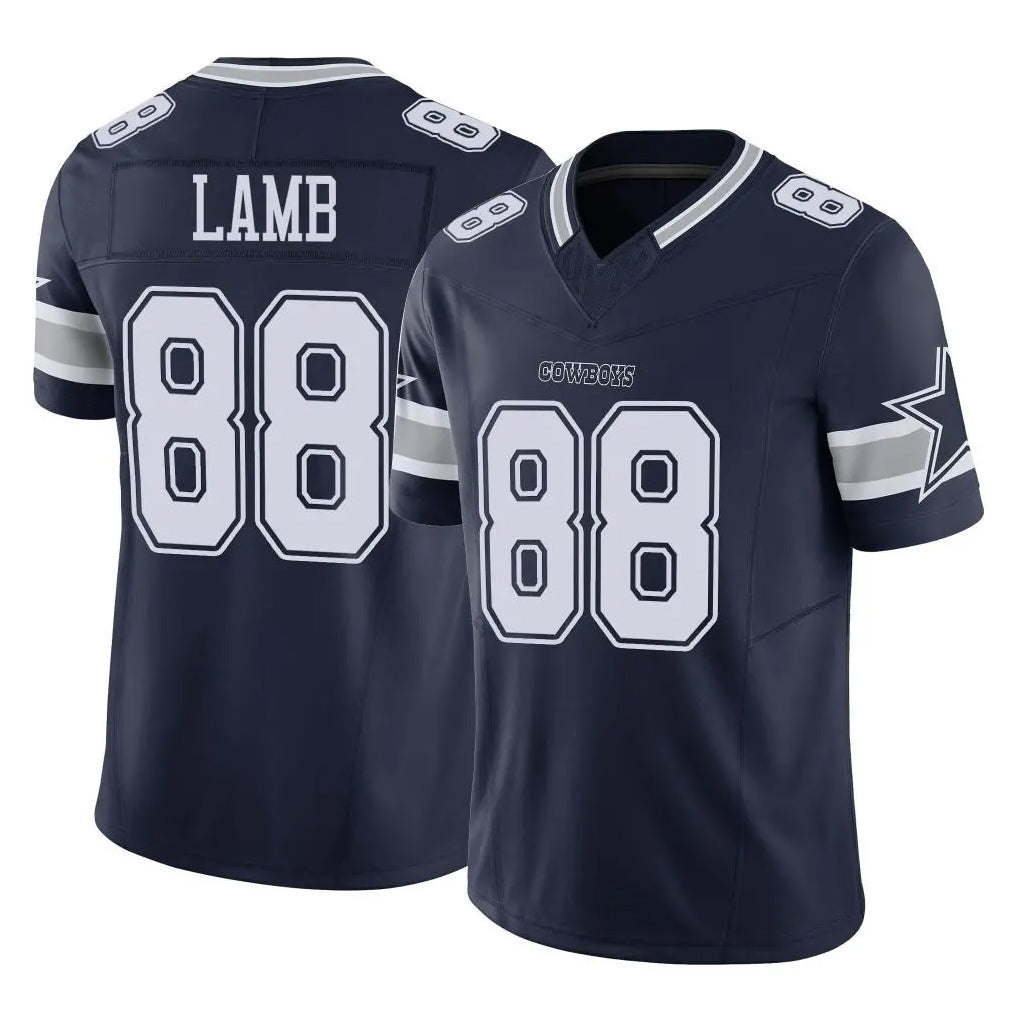 D.Cowboys #88 CeeDee Lamb Player Navy Limited Vapor F.U.S.E. Home Game Edoa Stitched Jerseys