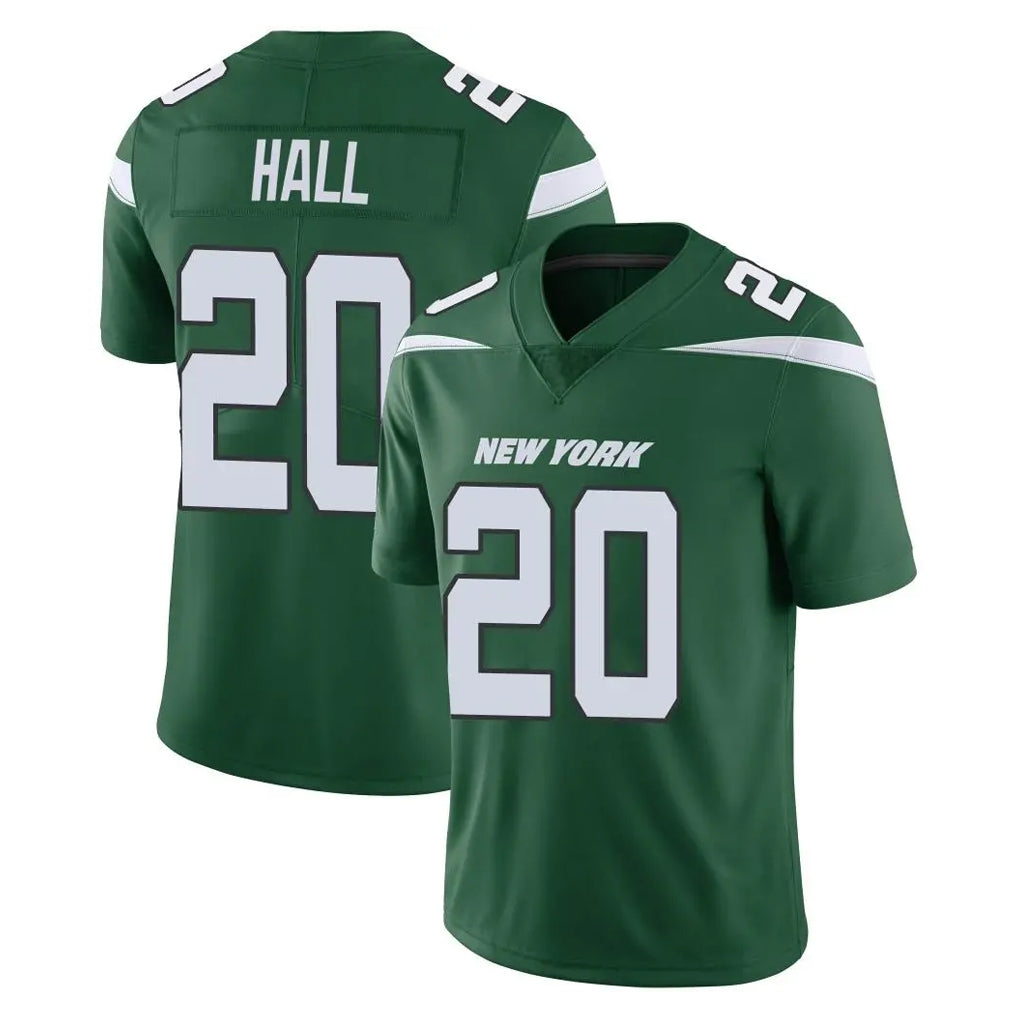 NY.Jets #20 Breece Hall Player Green Limited Vapor Home Game Edoa Stitched Jerseys