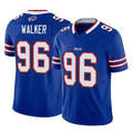 B.Bills #96 Deone Walker Player Royal Vapor F.U.S.E. Limited Home Game Edoa Stitched Jerseys