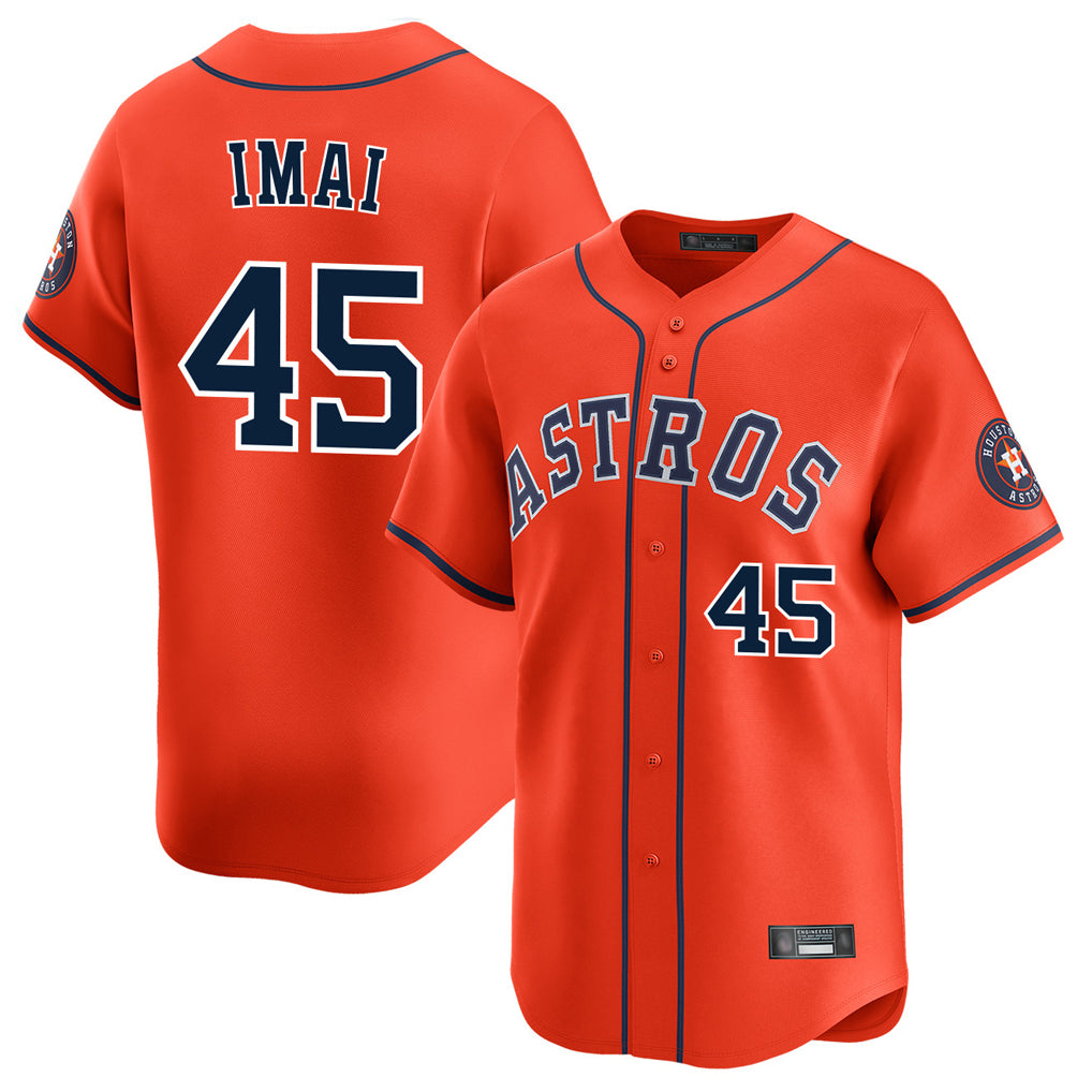 H.Astros #45 Tatsuya Imai Player Orange Home Limited Edoa Stitched Jerseys