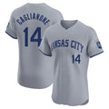 KC.Royals #14 Jac Caglianone Player Gray Limited Elite Home Edoa Stitched Jerseys