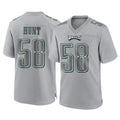 P.Eagles #58 Jalyx Hunt Player Gray Atmosphere Fashion Home Game Edoa Stitched Jerseys