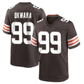 C.Browns #99 Julian Okwara Player Brown Home Game Edoa Stitched Jerseys