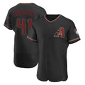 A.Diamondbacks #41 Carlos Santana Player Black Limited Elite Home Game Edoa Stitched Jerseys