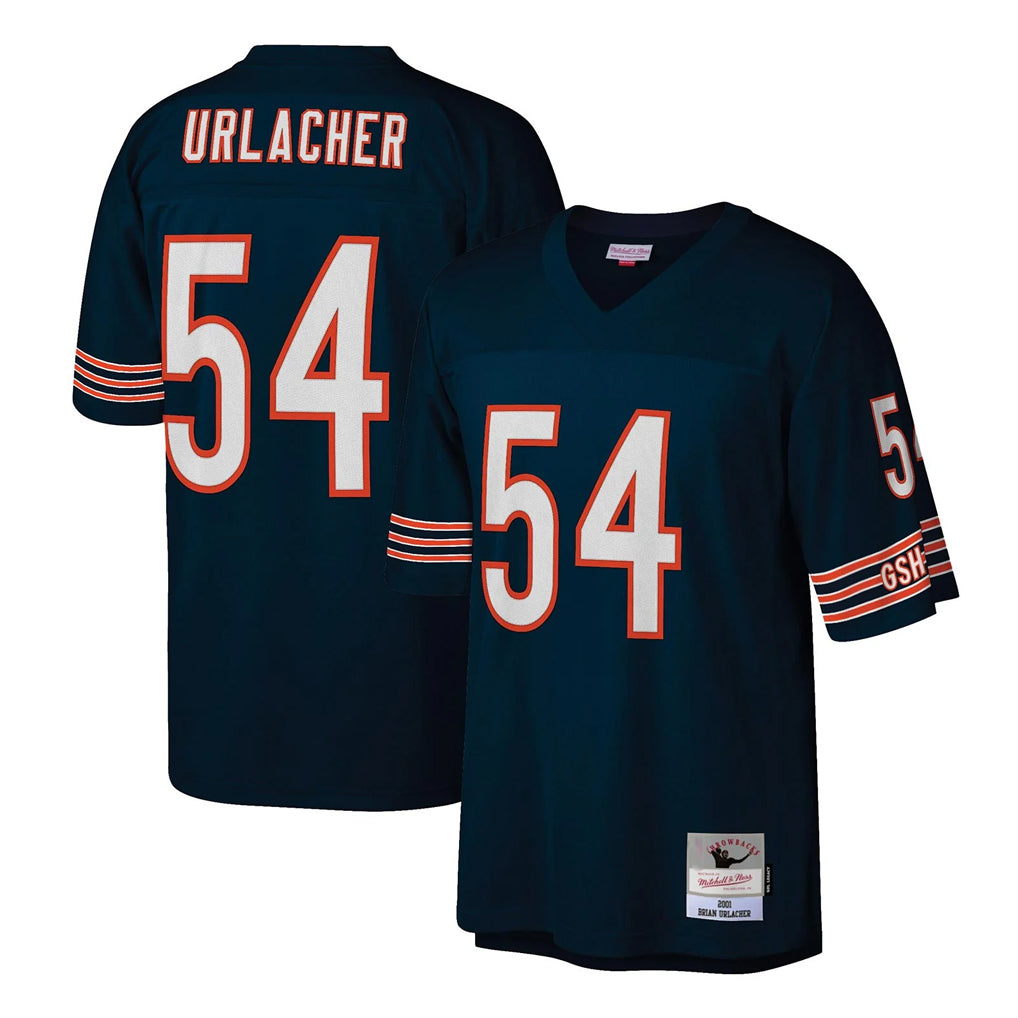 C.Bears #54 Brian Urlacher Player Navy Mitchell & Ness Legacy Replica Edoa Stitched Jerseys