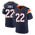 D.Broncos #22 Brandon Jones Player Navy Home Game Edoa Stitched Jerseys