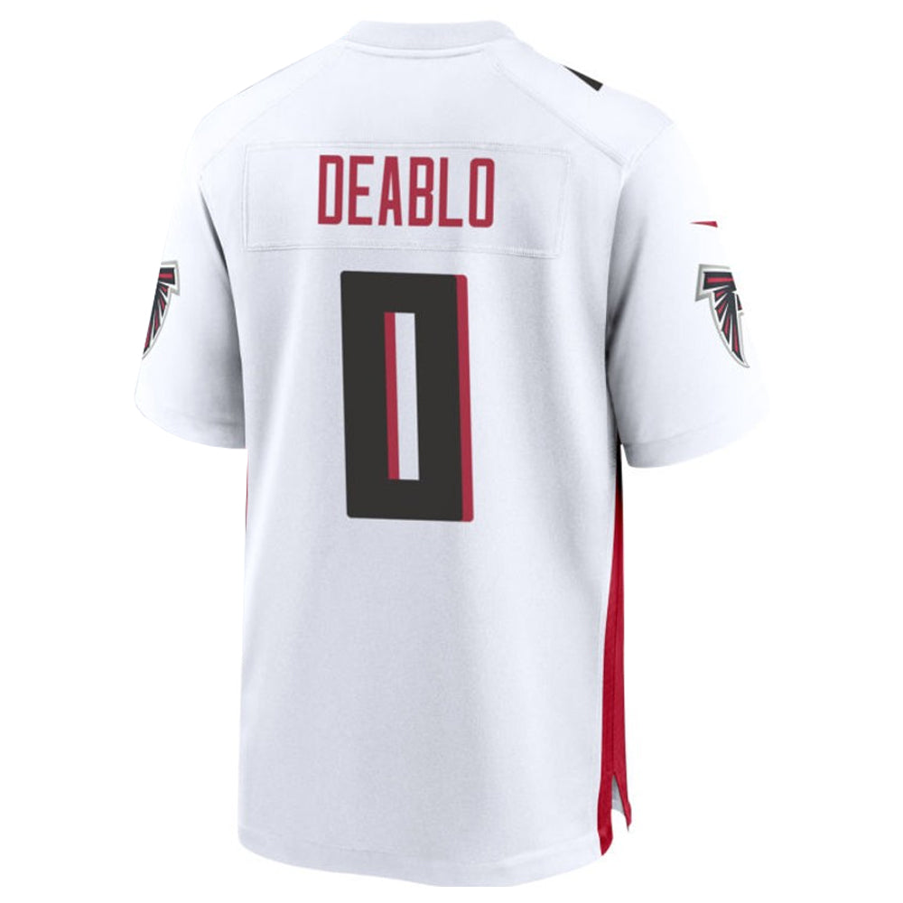 A.Falcons #0 Divine Deablo Player White Home Game Edoa Stitched Jerseys