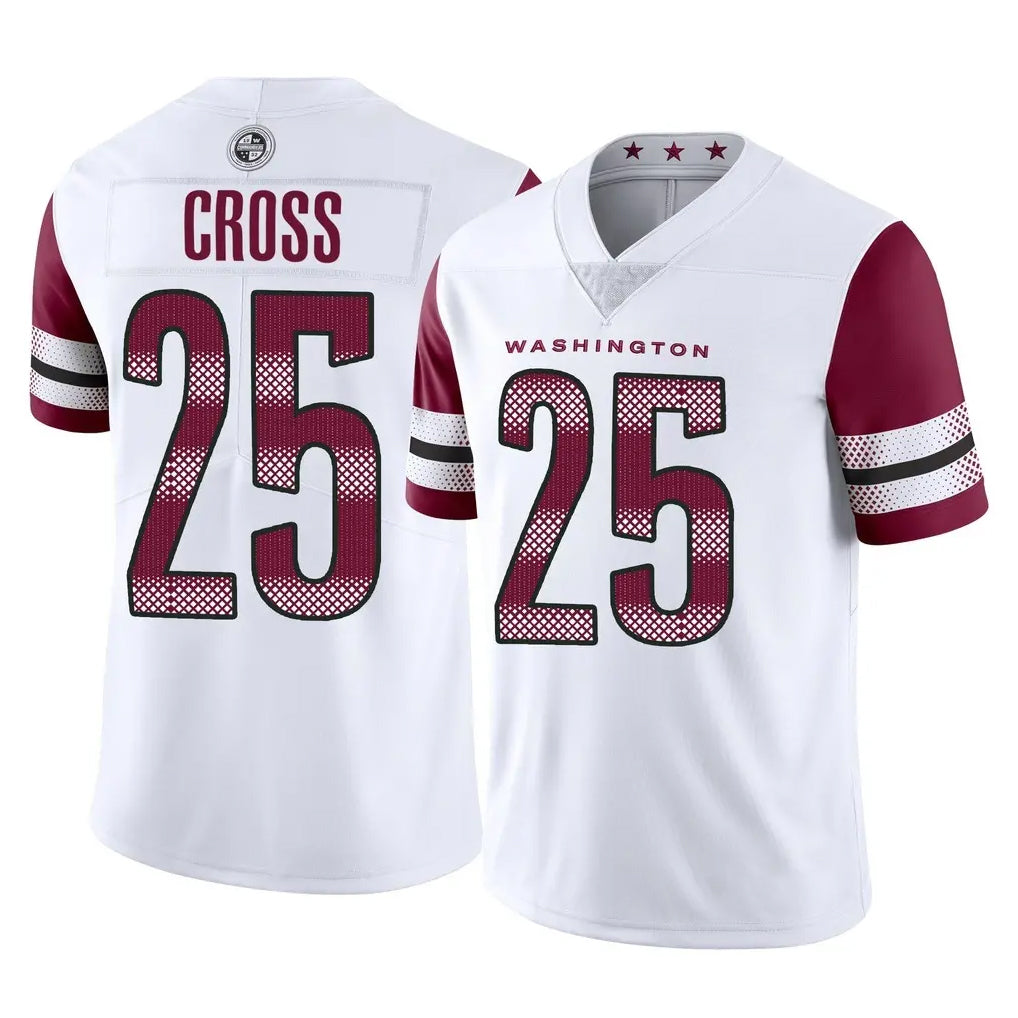 W.Commanders #25 Nick Cross Player White Limited Vapor Home Game Edoa Stitched Jerseys