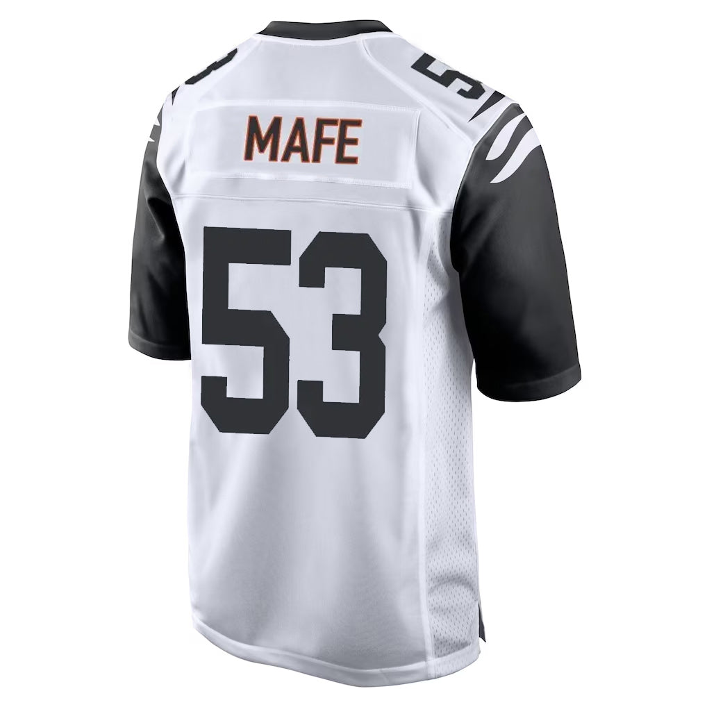 C.Bengals #53 Boye Mafe Player White Alternate Home Game Edoa Stitched Jerseys
