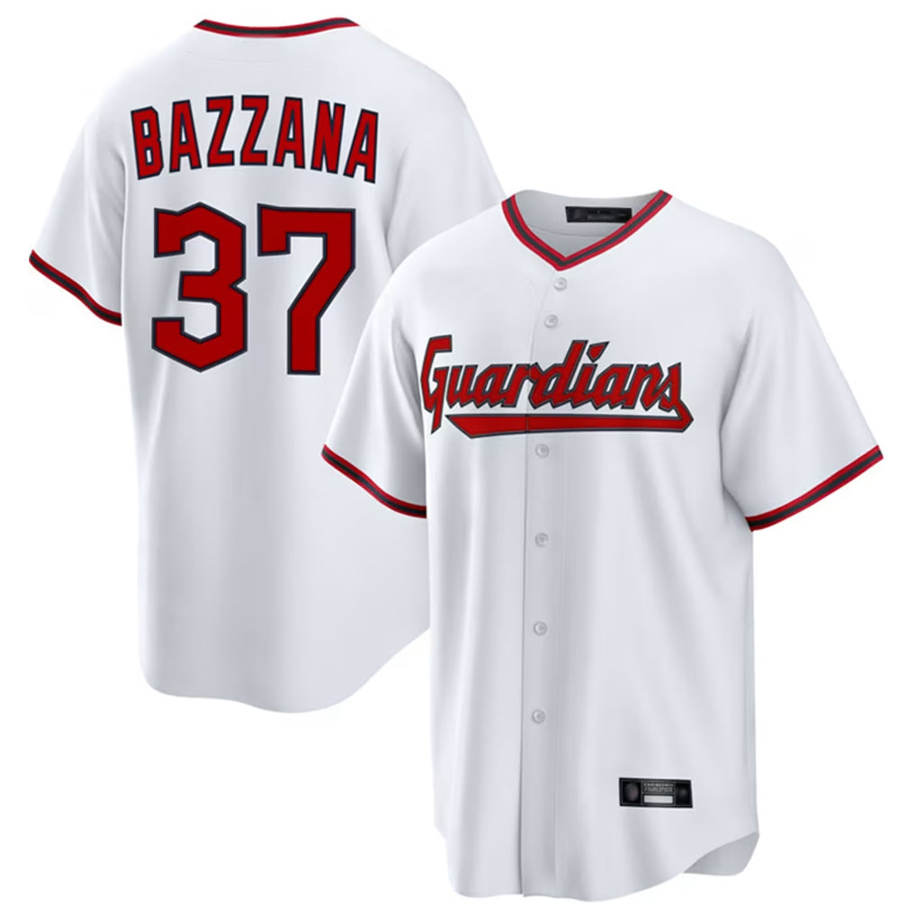 C.Guardians #37 Travis Bazzana Player White Game Home Edoa Stitched Jerseys