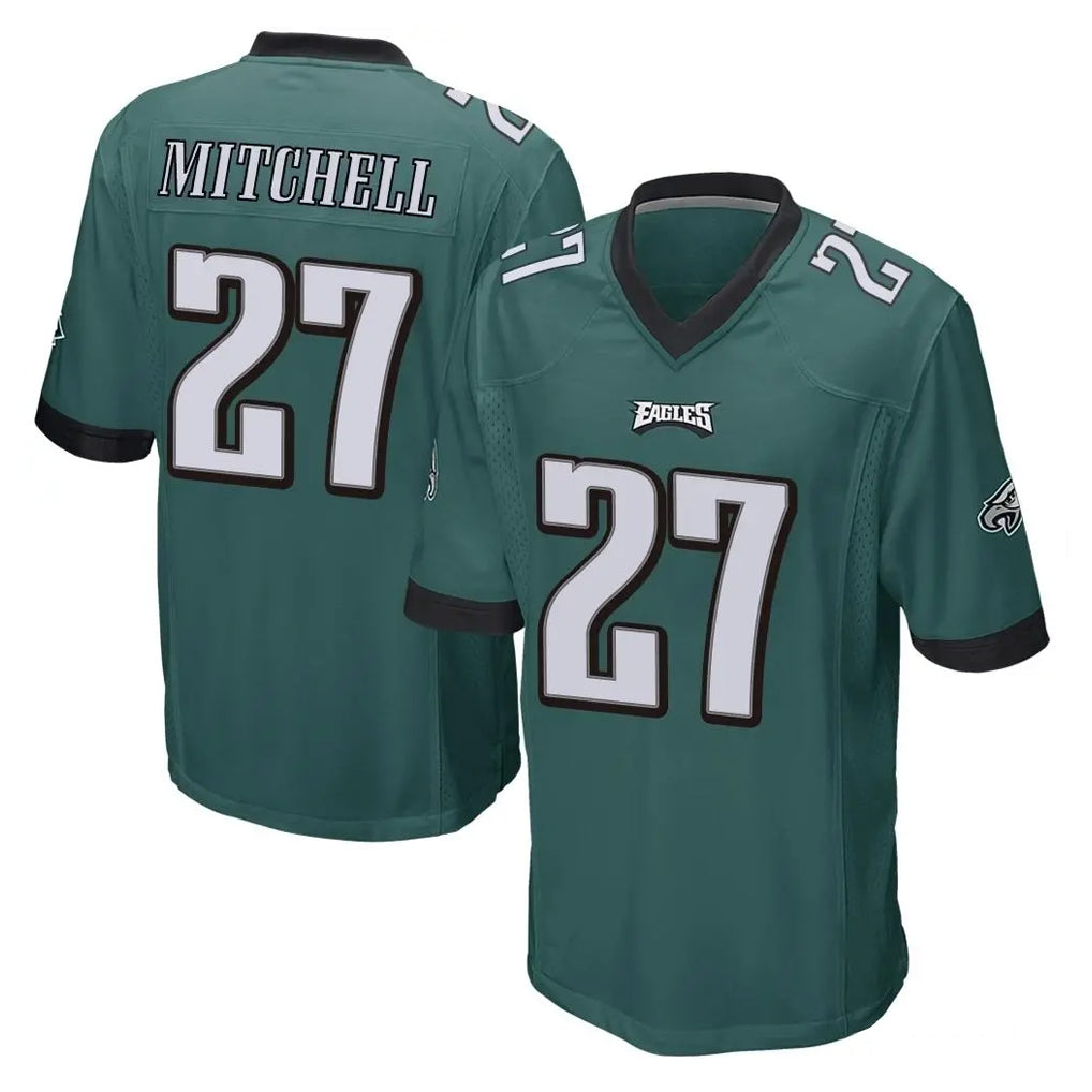 P.Eagles #27 Quinyon Mitchell Player Team Color Green Home Game Edoa Stitched Jerseys