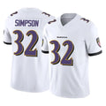 B.Ravens #32 Trenton Simpson Player White Vapor F.U.S.E. Limited Home Game Edoa Stitched Jerseys