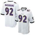 B.Ravens #92 Nnamdi Madubuike Player White Alternate Home Game Edoa Stitched Jerseys