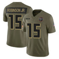 A.Falcons #15 Brian Robinson Player Olive Salute To Service Limited Home Game Edoa Stitched Jerseys