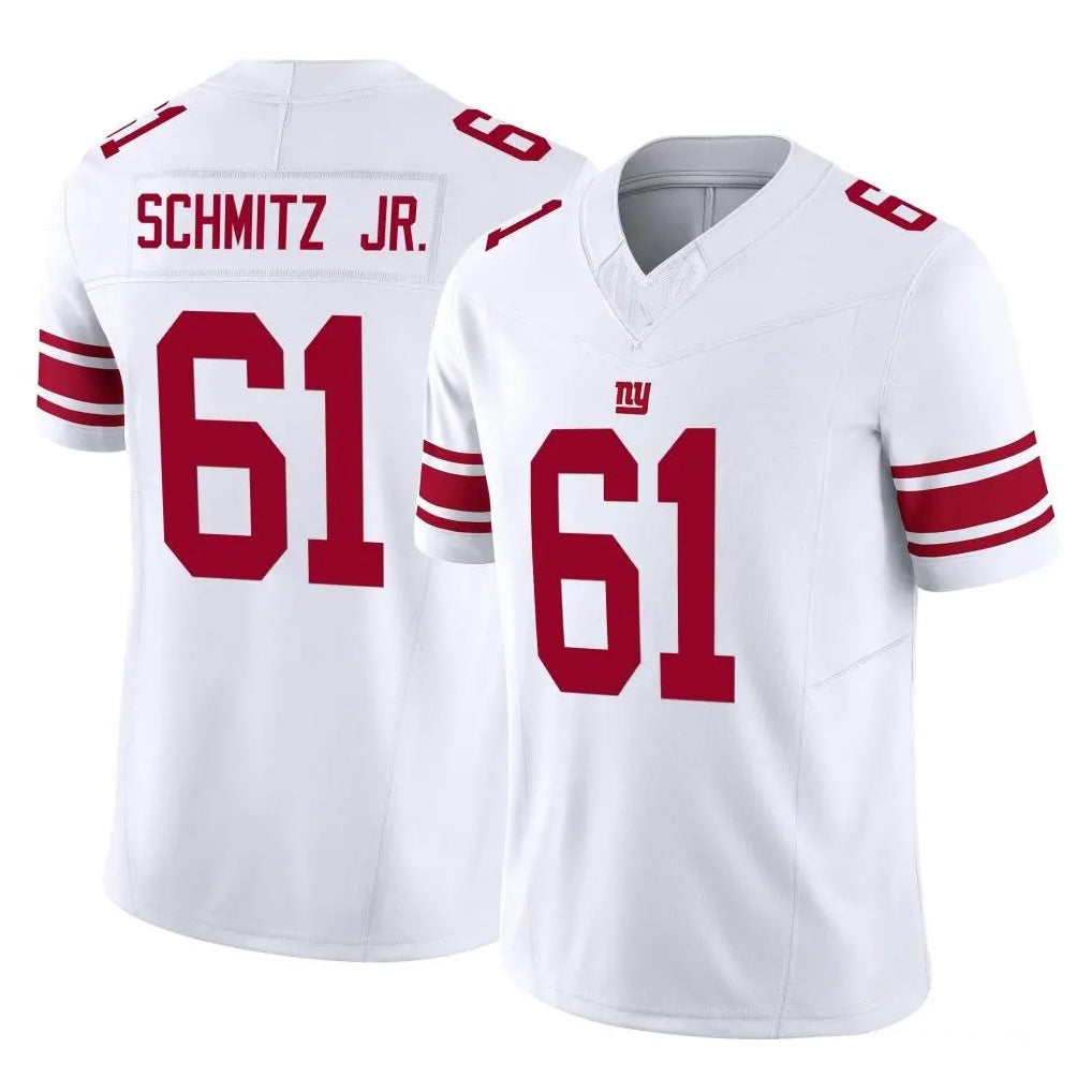 NY.Giants #61 John Michael Schmitz Jr. Player White Limited Vapor F.U.S.E. Home Game Edoa Stitched Jerseys