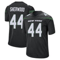 NY.Jets #44 Jamien Sherwood Player Stealth Black Home Game Edoa Stitched Jerseys