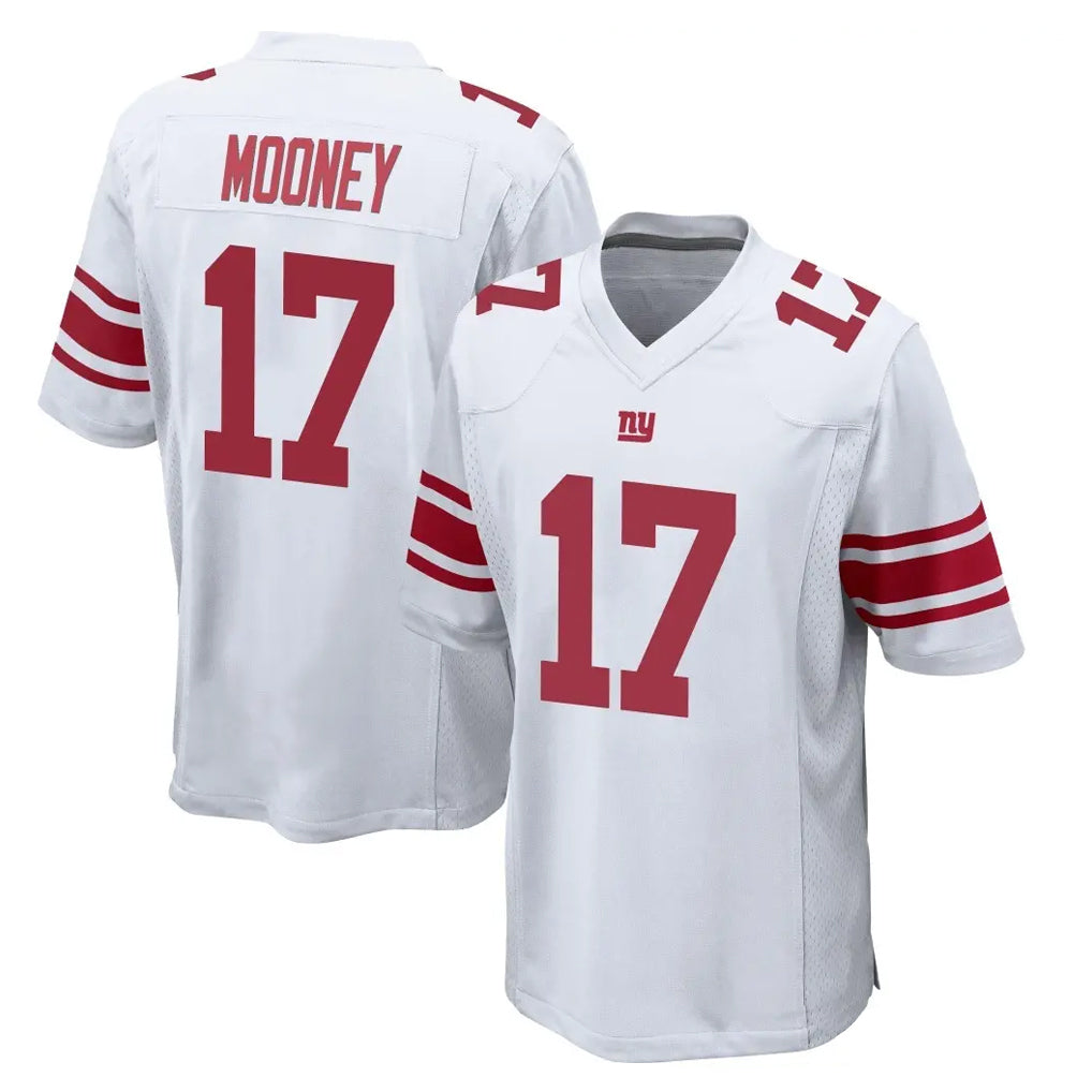 NY.Giants #17 Darnell Mooney Player White Home Game Edoa Stitched Jerseys