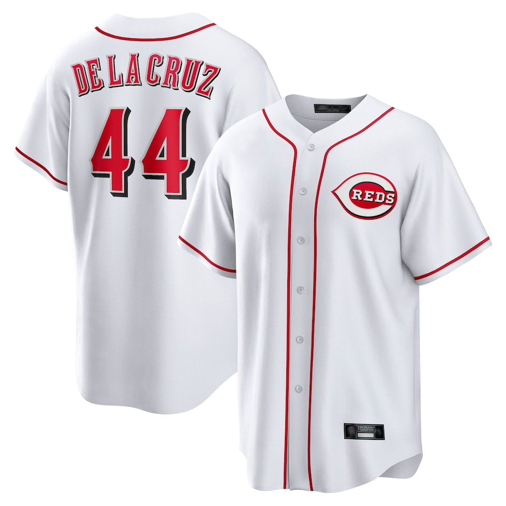 C.Reds #44 Elly De La Cruz Player White Game Home Edoa Stitched Jerseys