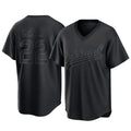 Athletics #22 Jeff McNeil Player Black Pitch Fashion T-shirt Home Game Edoa Stitched Jerseys