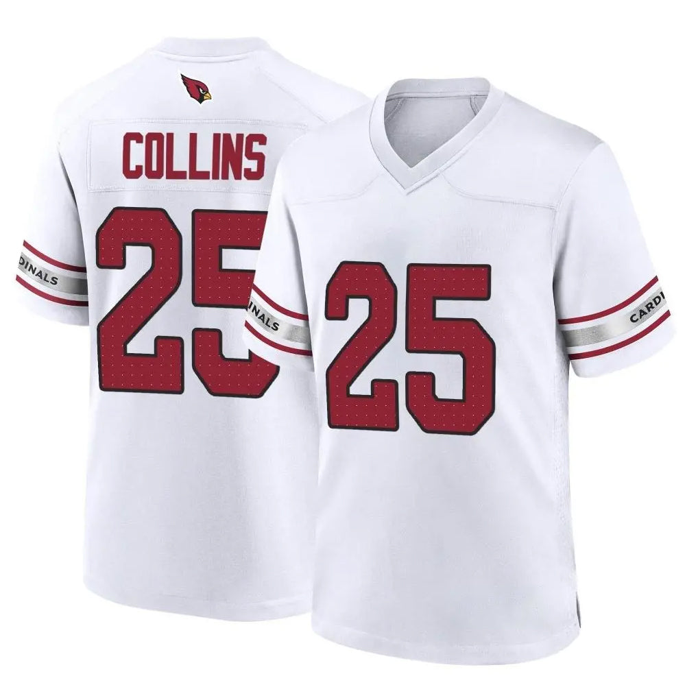 A.Cardinals #25 Zaven Collins Player White Home Game Edoa Stitched Jerseys