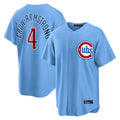 C.Cubs #4 Pete Crow-Armstrong Player Light Blue Home Game Edoa Stitched Jerseys