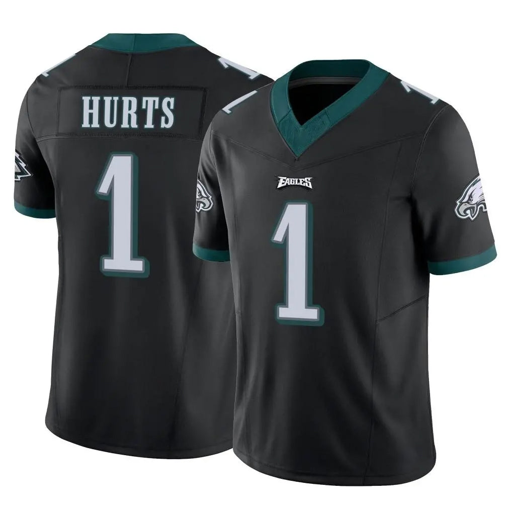 P.Eagles #1 Jalen Hurts Player Black Limited Vapor F.U.S.E. Home Game Edoa Stitched Jerseys