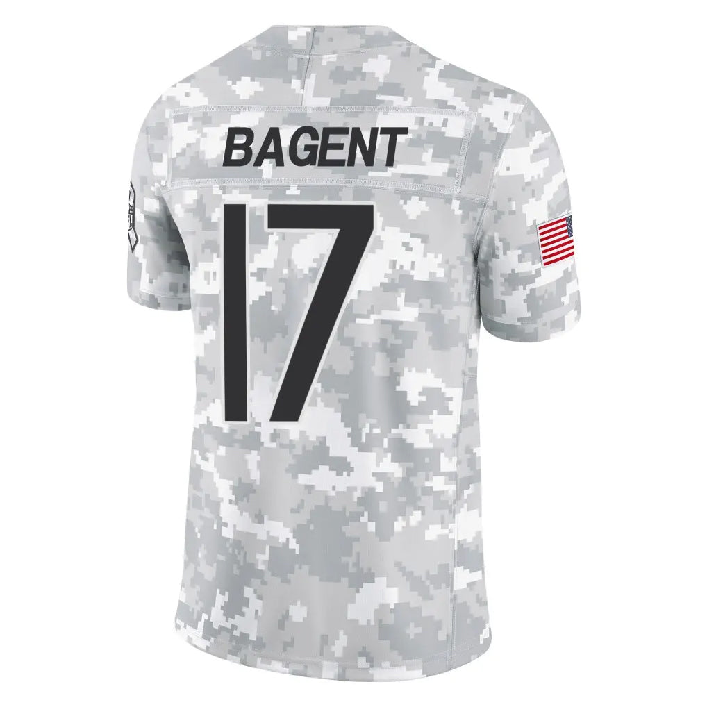 C.Bears #17 Tyson Bagent Player Arctic Camo Salute to Service Limited Edoa Stitched Jerseys