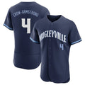 C.Cubs #4 Pete Crow-Armstrong Player Navy City Connect Limited Elite Home Edoa Stitched Jerseys