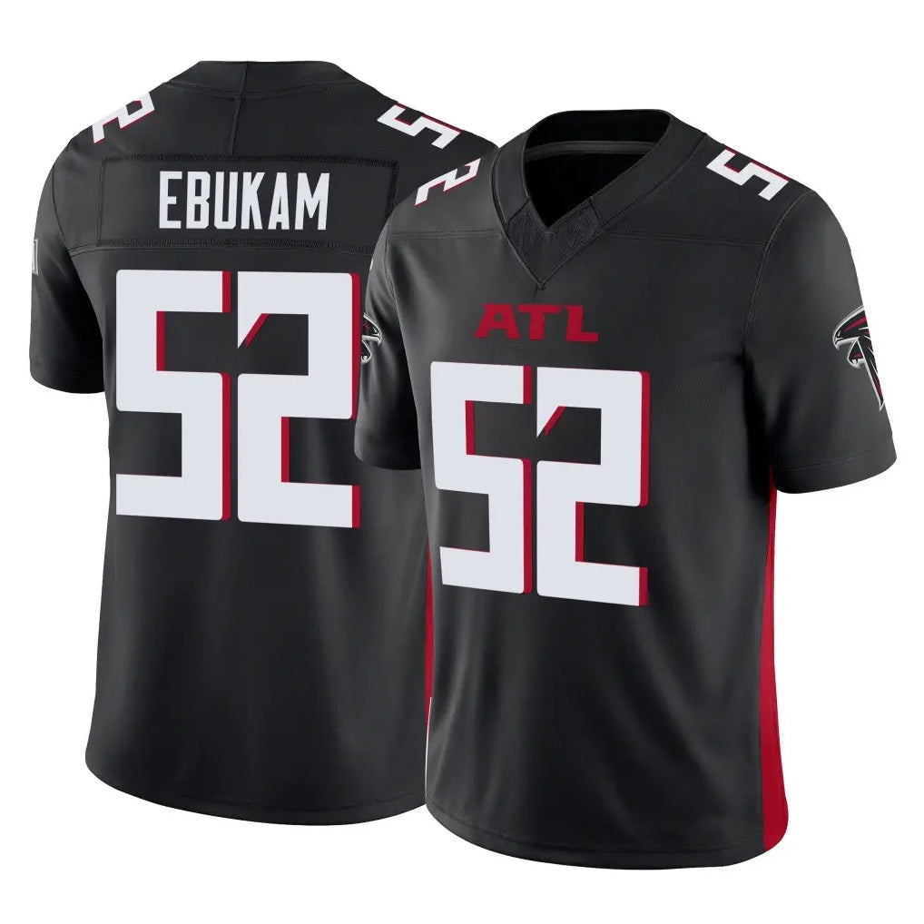 A.Falcons #52 Samson Ebukam Player Black Vapor F.U.S.E. Limited Home Game Edoa Stitched Jerseys