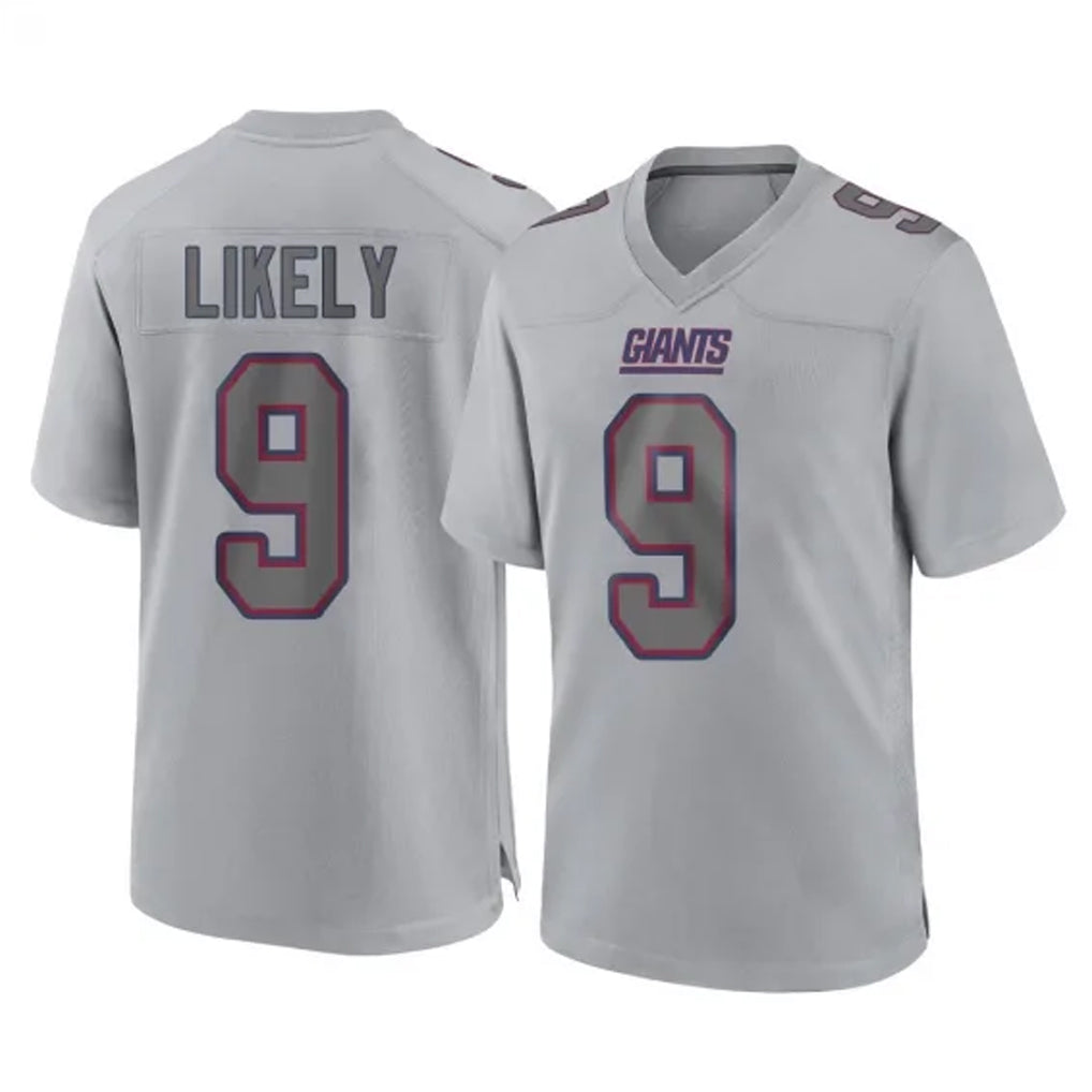 NY.Giants #9 Lsaiah Likely Player Gray Atmosphere Fashion Limited Game Edoa Stitched Jerseys