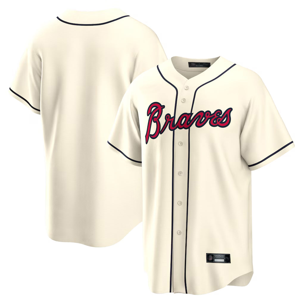 A.Braves ## Braves Blank Player Cream Home Game Edoa Stitched Jerseys