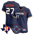 H.Astros #27 Jose Altuve Player Navy City Connect Texas Patch Vapor Premier Limited Elite Home Edoa Stitched Jerseys