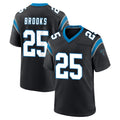 C.Panthers #25 Jonathon Brooks Player Black Limited Home Game Edoa Stitched Jerseys