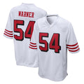 SF.49ers #54 Fred Warner Player White Limited Home Game Edoa Stitched Jerseys