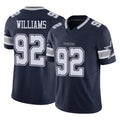 D.Cowboys #92 Quinnen Williams Player Navy Limited Vapor F.U.S.E. Home Game Edoa Stitched Jerseys
