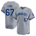 KC.Royals #67 Seth Lugo Player Gray Limited Home Edoa Stitched Jerseys