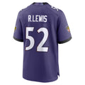 B.Ravens #52 Ray Lewis Player Purple Home Game Edoa Stitched Jerseys