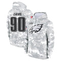 P.Eagles #90 Jordan Davis Player Arctic Camo Salute to Service Pullover Hoodies Limited Game Edoa Stitched Jerseys