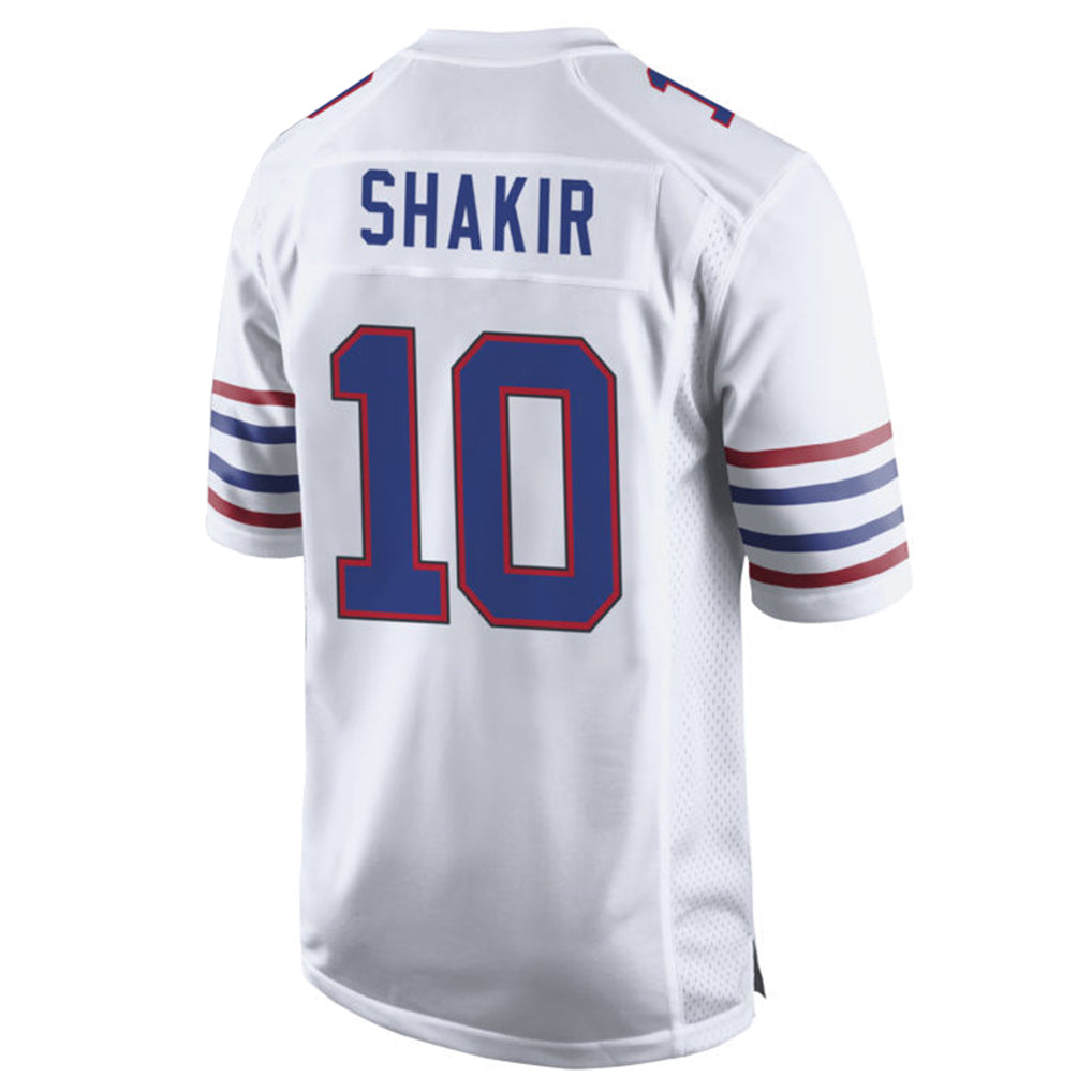 B.Bills #10 Khalil Shakir Player White Alternate Home Game Edoa Stitched Jerseys