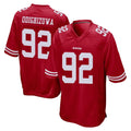 SF.49ers #92 Osa Odighizuwa Player Red Home Game Edoa Stitched Jerseys